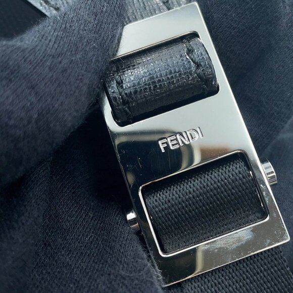 FENDI Backpack Light bulb Nylon Black/Yellow 7VZ016 - Picture 12 of 14